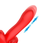 IY - Vyron - Vibratore con funzione di spinta e mordicchiata - Rosso-Erotiekvoordeel.nl