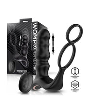 IY - Womp - Massaggiatore prostatico pulsante e vibrante con telecomando - Nero-Erotiekvoordeel.nl