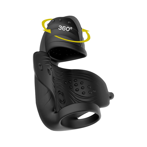 IY - Zonte - Rotating and Vibrating Cap Masturbator - App Control – Black-Erotiekvoordeel.nl