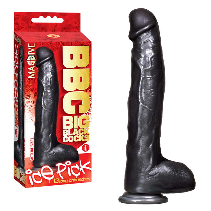 Icon - Ice Pick - Dildo - 31 x 5,3 cm - Zwart-Erotiekvoordeel.nl