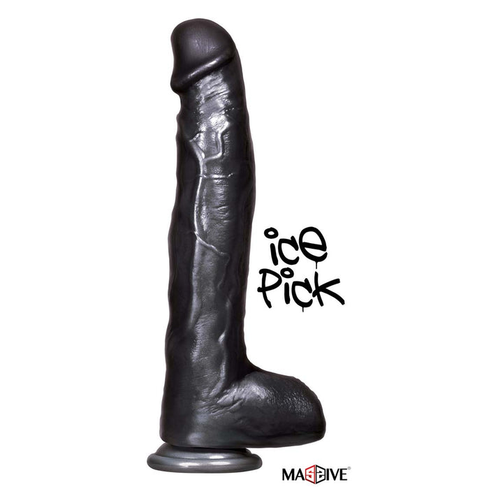 Icon - Ice Pick - Dildo - 31 x 5,3 cm - Zwart-Erotiekvoordeel.nl