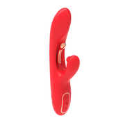 Inner Bloom - Rabbit Vibrator with Pulsating Function and Clitoral Stimulator - Red-Erotiekvoordeel.nl