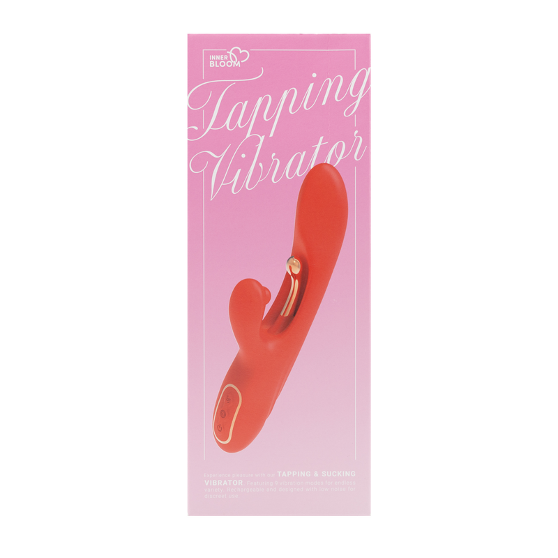 Inner Bloom - Rabbit Vibrator with Pulsating Function and Clitoral Stimulator - Rood-Erotiekvoordeel.nl