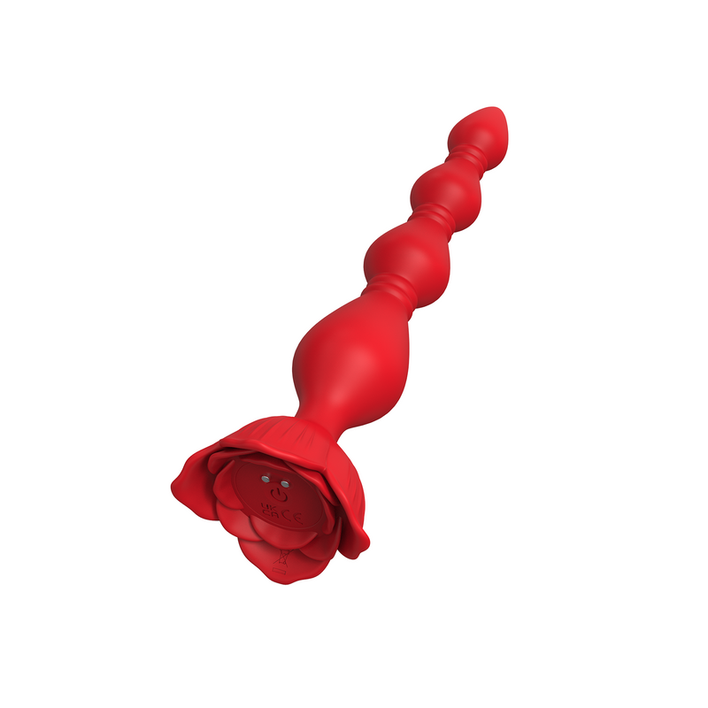 Inner Bloom - Plug anal vibrant en forme de fleur - Rouge-Erotiekvoordeel.nl