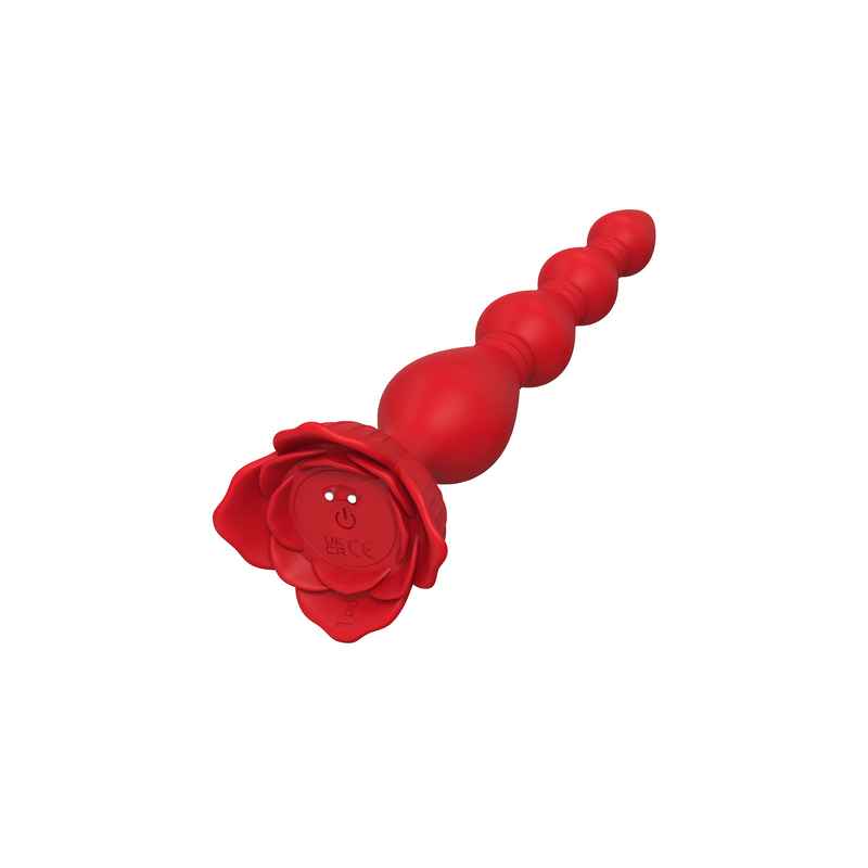 Inner Bloom - Plug anal vibrant en forme de fleur - Rouge-Erotiekvoordeel.nl