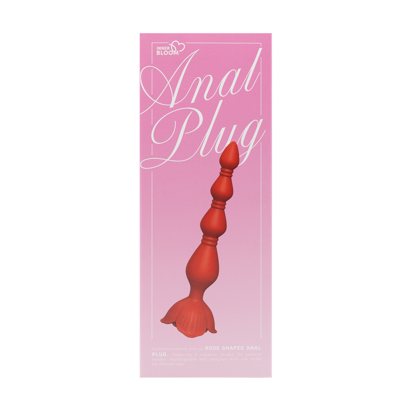 Inner Bloom - Plug anal vibrant en forme de fleur - Rood-Erotiekvoordeel.nl