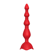 Inner Bloom - Plug anal vibrant en forme de fleur - Rood-Erotiekvoordeel.nl