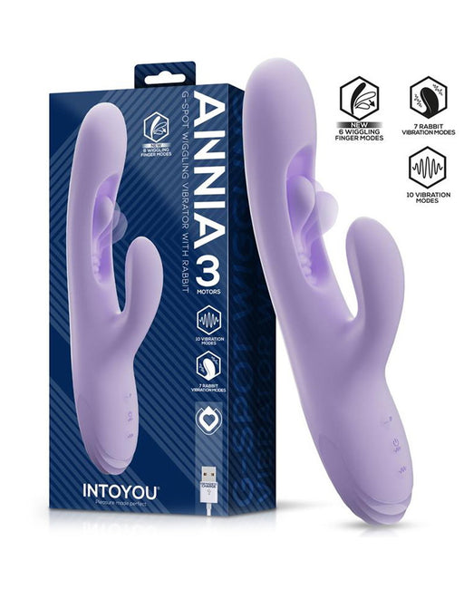 Intoyou - Annia 3 - Vibratore per punto G con movimento delle dita - Viola - Erotiekvoordeel.nl