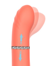 Intoyou - Mindy - Vibratore Rabbit Tapping con funzione di pulsazione e app - Arancione corallo - Erotiekvoordeel.nl