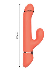 Intoyou - Mindy - Vibratore Rabbit Tapping con funzione di pulsazione e app - Arancione corallo - Erotiekvoordeel.nl