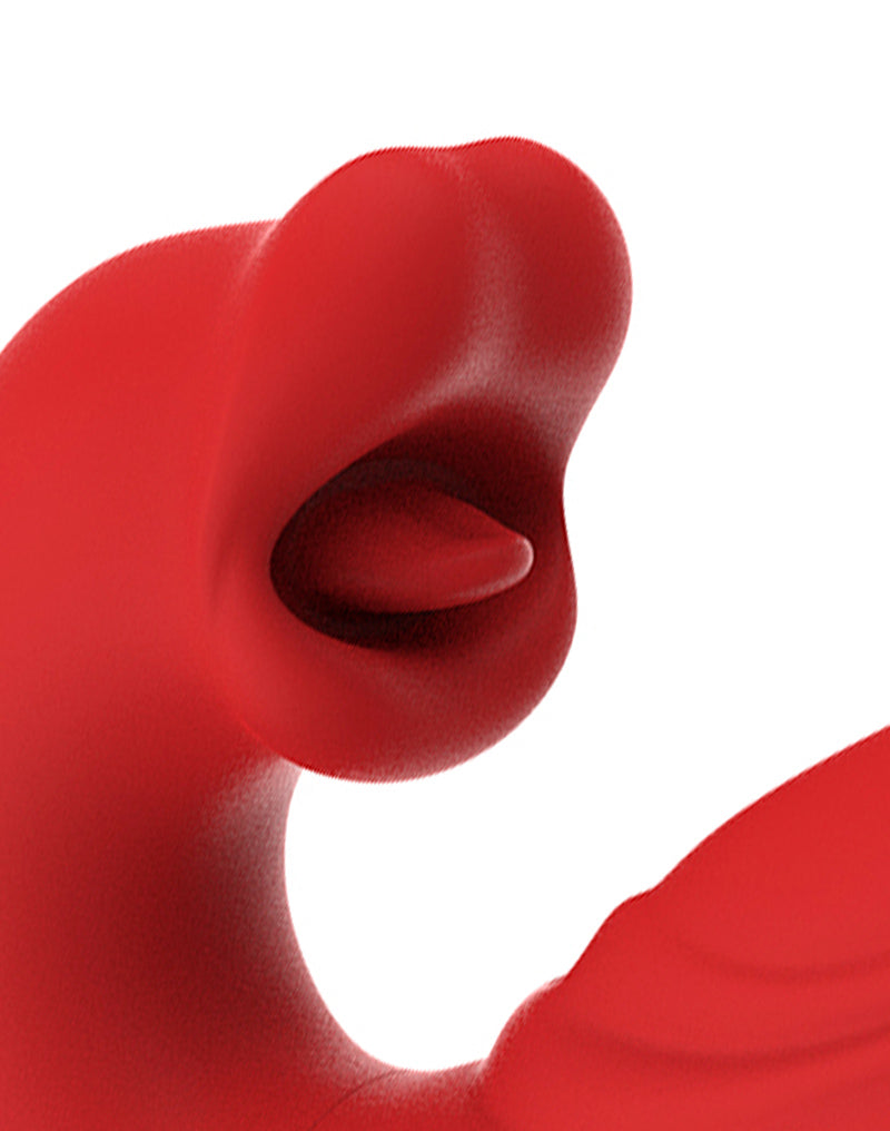 Intoyou - Mouty - Vibratore Rabbit Bitting & Flipping con app - Rosso-Erotiekvoordeel.nl