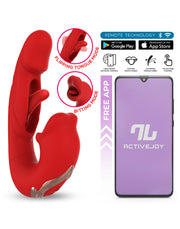 Intoyou - Mouty - Vibratore Rabbit Bitting & Flipping con app - Rosso-Erotiekvoordeel.nl