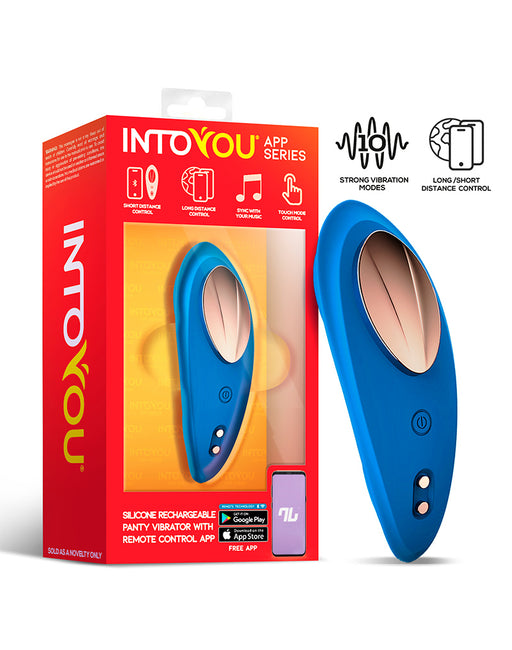 Intoyou - Vibratore per tanga - Mutandine vibranti - Con controllo tramite app - Blu-Erotiekvoordeel.nl