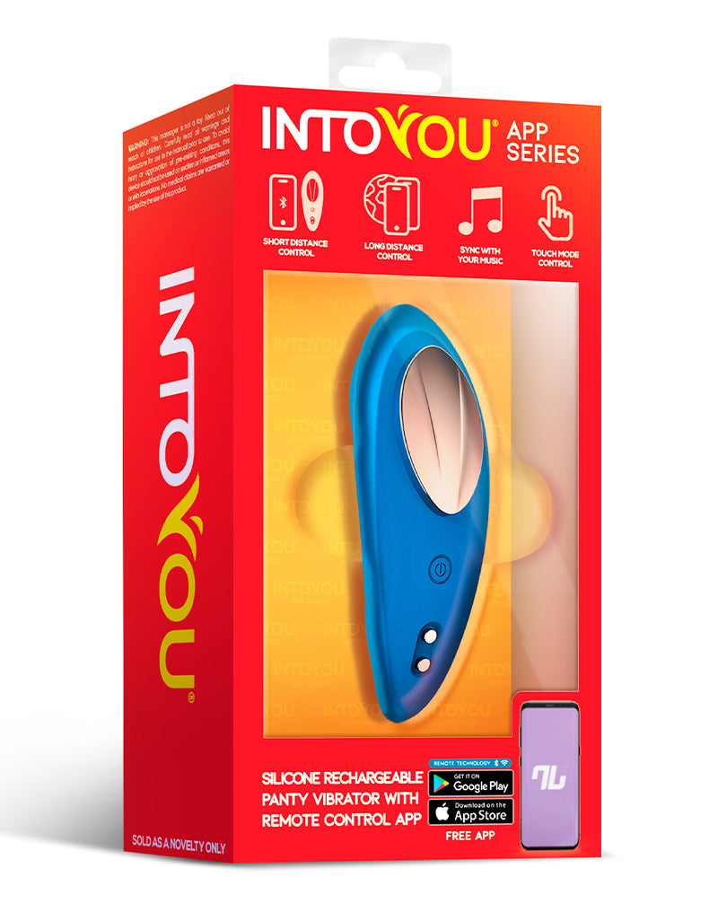 Intoyou - Vibratore per tanga - Slip vibranti - Con controllo tramite app - Blu-Erotiekvoordeel.nl