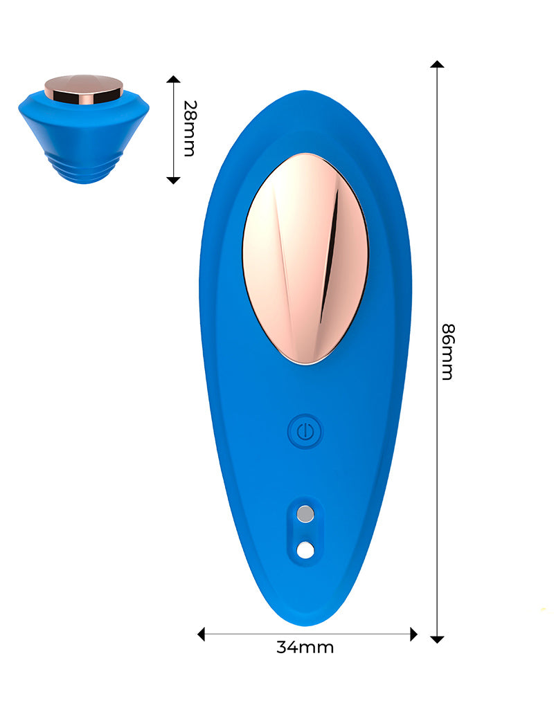 Intoyou - Vibratore per tanga - Slip vibrante - Con controllo tramite app - Blu-Erotiekvoordeel.nl