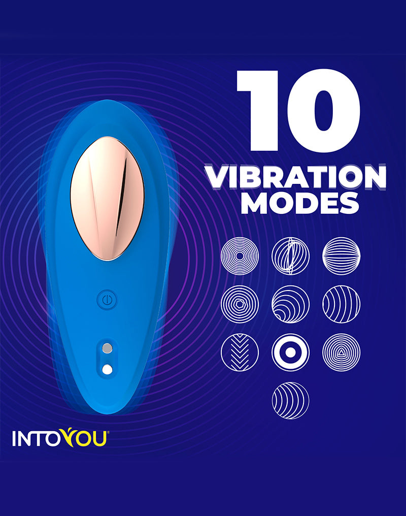Intoyou - Vibratore per tanga - Slip vibrante - Con controllo tramite app - Blu-Erotiekvoordeel.nl