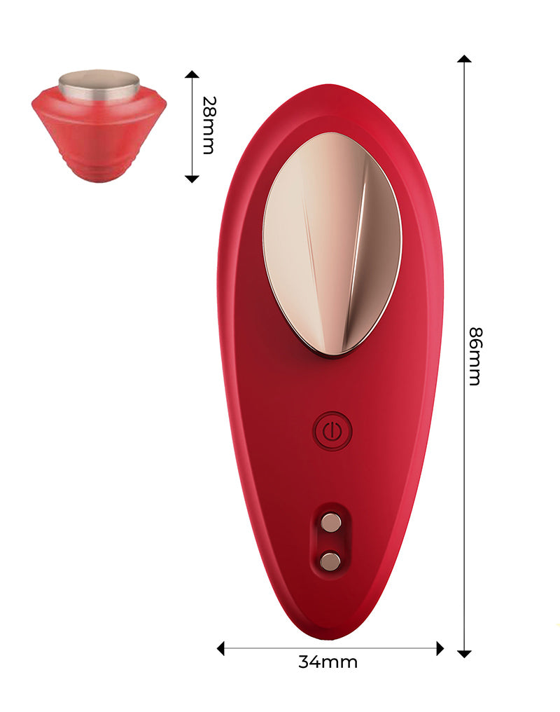 Intoyou - Vibratore per tanga - Slip vibranti - Con controllo tramite app - Rosso-Erotiekvoordeel.nl