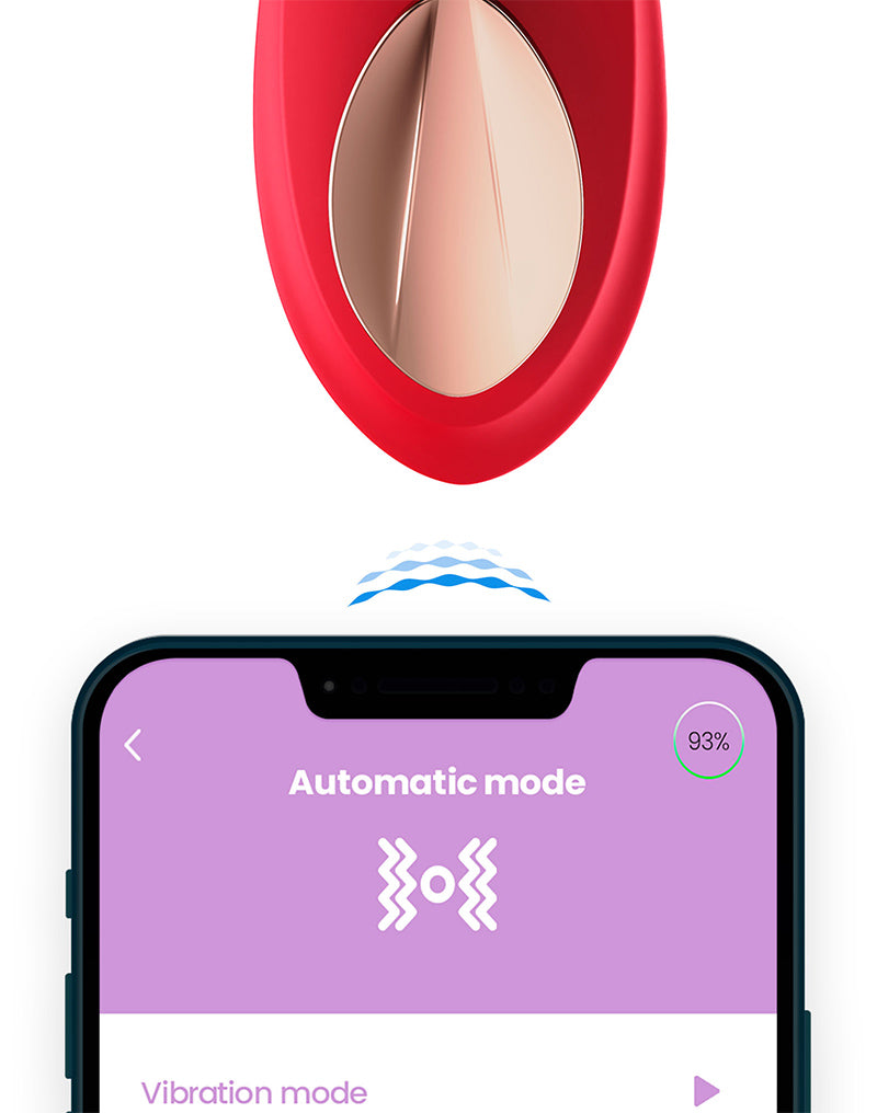 Intoyou - Vibratore per tanga - Slip vibranti - Con controllo tramite app - Rosso-Erotiekvoordeel.nl