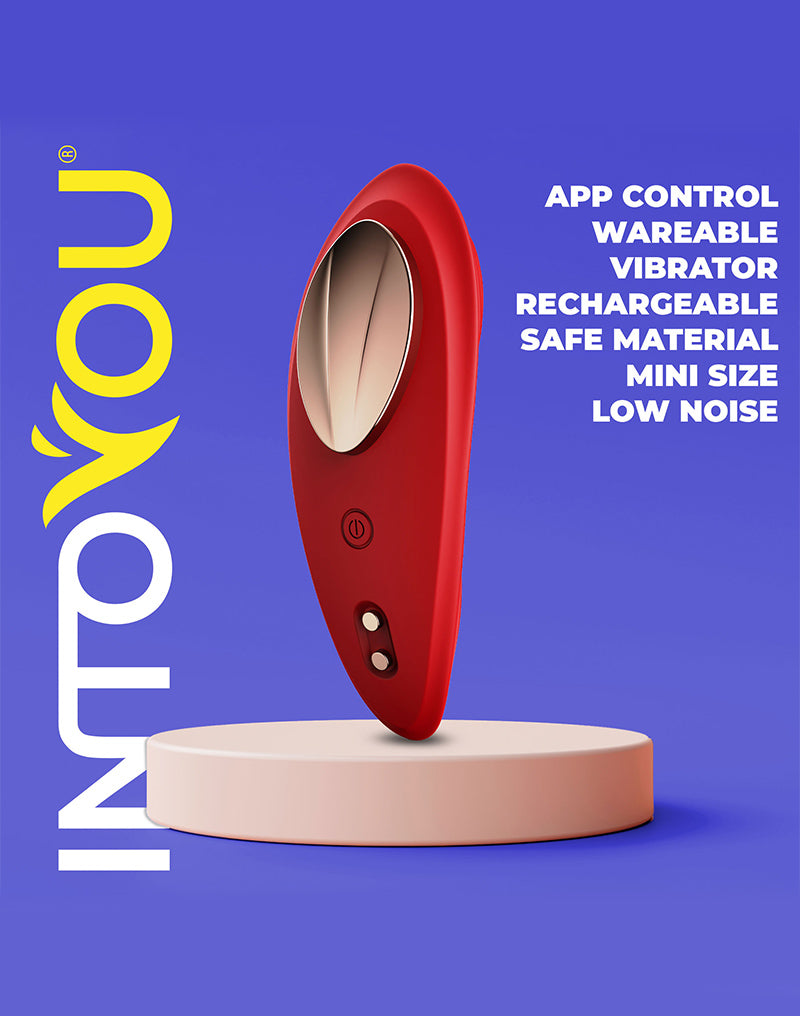 Intoyou - Vibratore per tanga - Slip vibranti - Con controllo tramite app - Rosso-Erotiekvoordeel.nl