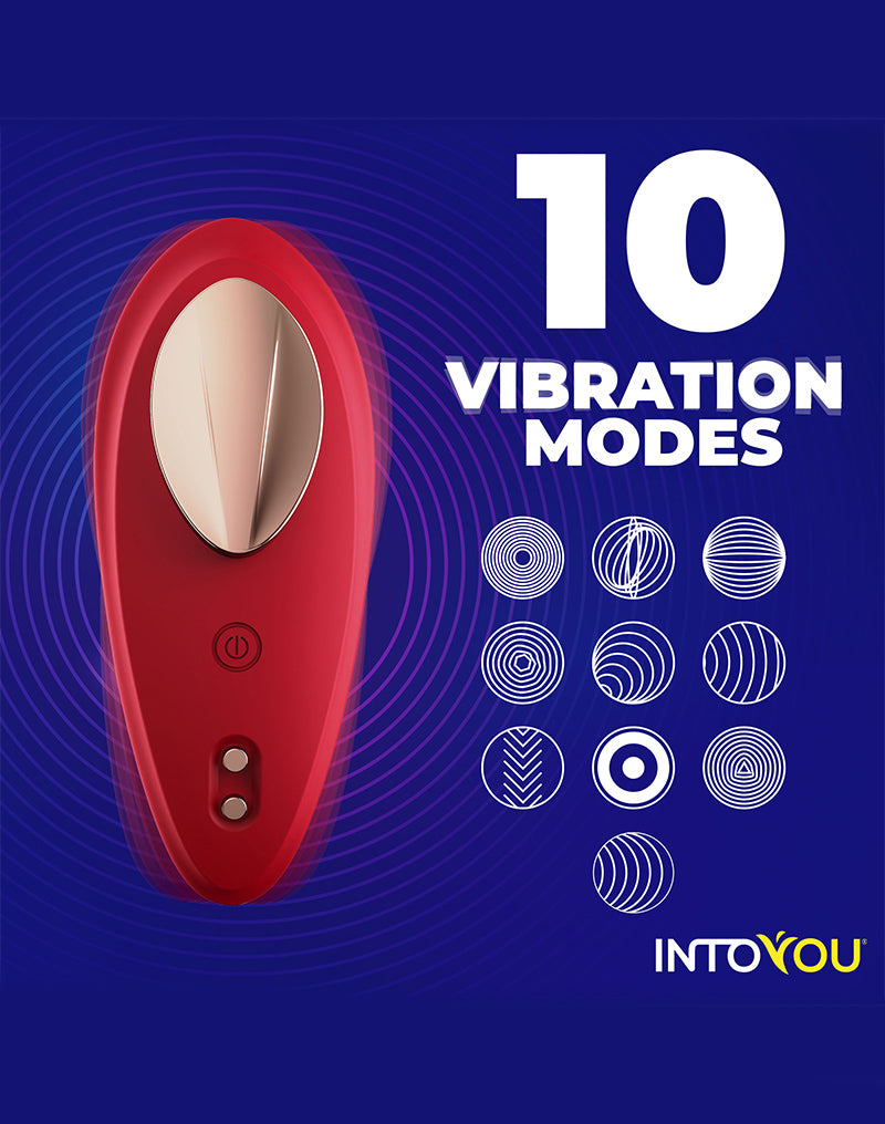 Intoyou - Vibratore per tanga - Slip vibranti - Con controllo tramite app - Rosso-Erotiekvoordeel.nl