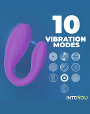 Intoyou - Vibratore di coppia con controllo tramite app - Lila-Erotiekvoordeel.nl