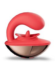 Intoyou - Rondy - Vibratore clitorideo leccante - Con controllo tramite app - Rosso-Erotiekvoordeel.nl