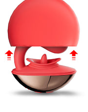 Intoyou - Rondy - Vibratore clitorideo leccante - Con controllo tramite app - Rosso-Erotiekvoordeel.nl