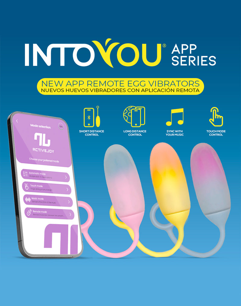 Intoyou - Uovo vibrante con controllo tramite app - Blu/Rosa - Erotiekvoordeel.nl