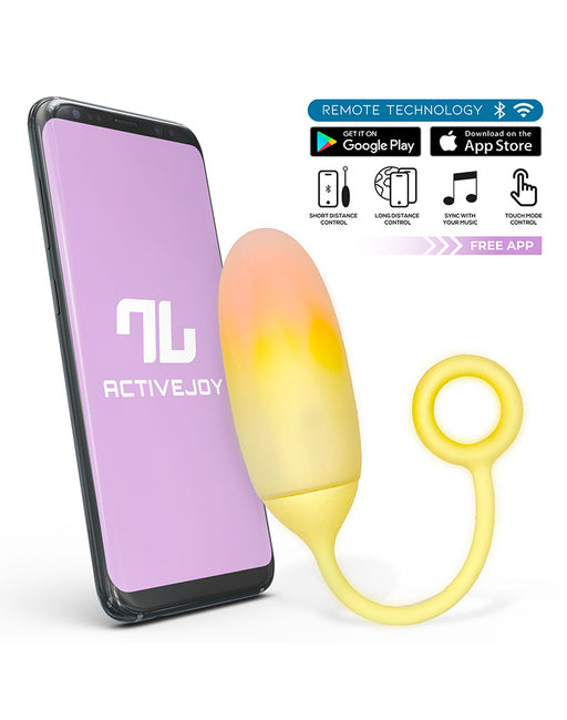 Intoyou - Uovo vibrante con controllo tramite app - Giallo/Arancione - Erotiekvoordeel.nl