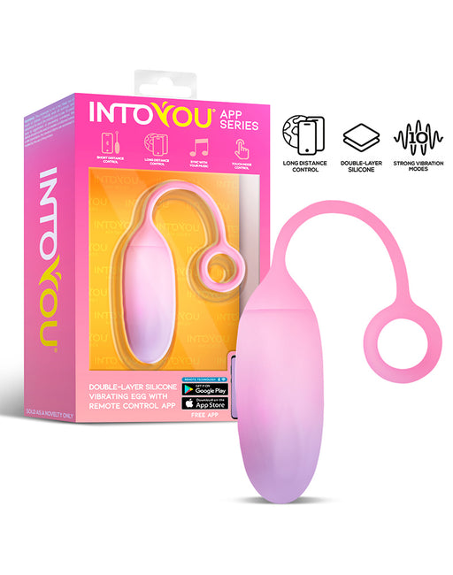 Intoyou - Uovo vibrante con controllo tramite app - Rosa/Blu - Erotiekvoordeel.nl