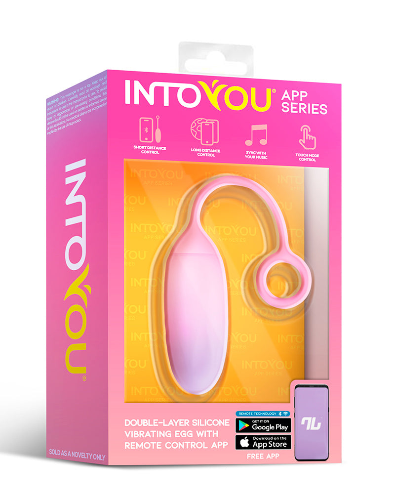 Intoyou - Vibrierendes Ei mit App-Steuerung - Rosa/Blau - Erotiekvoordeel.nl