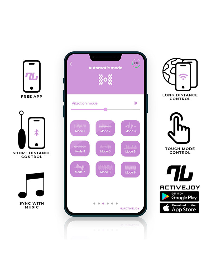 Intoyou - Vibrierendes Ei mit App-Steuerung - Rosa/Blau - Erotiekvoordeel.nl