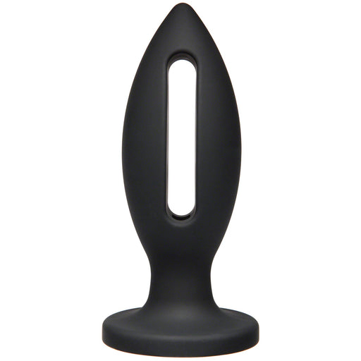 KINK by Doc Johnson - Premium Silicone Lube Luge Plug 15 cm - zwart-Erotiekvoordeel.nl