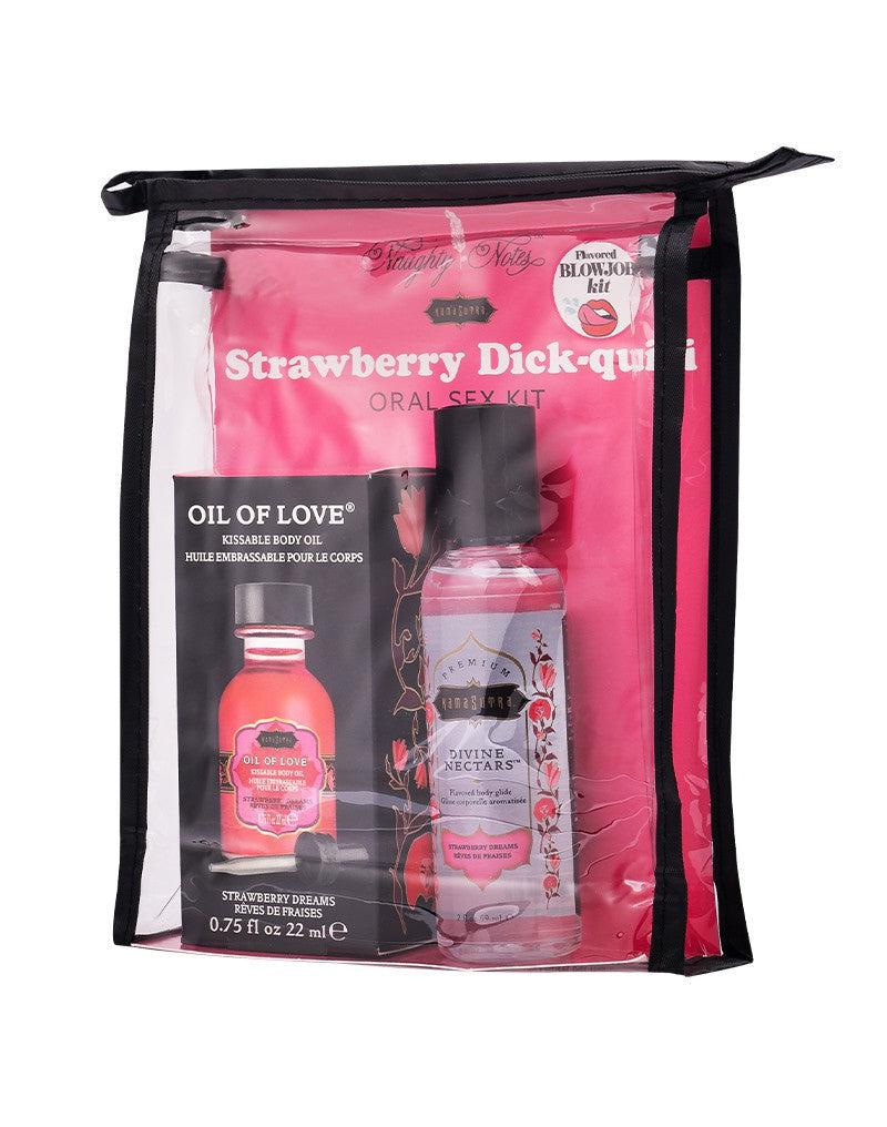 Kamasutra - Oral Sex Cocktail Kit - Strawberry Dick-quiri-Erotiekvoordeel.nl