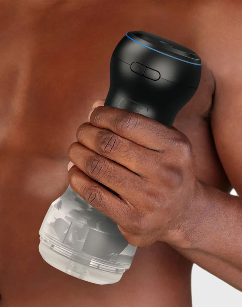 Kiiroo - Feel Pocket Stroker Crystal and Powerblow Combo - Black/Transparent-Erotiekvoordeel.nl