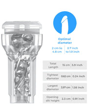 Kiiroo - Feel Pocket Stroker Crystal and Powerblow Combo - Black/Transparent-Erotiekvoordeel.nl