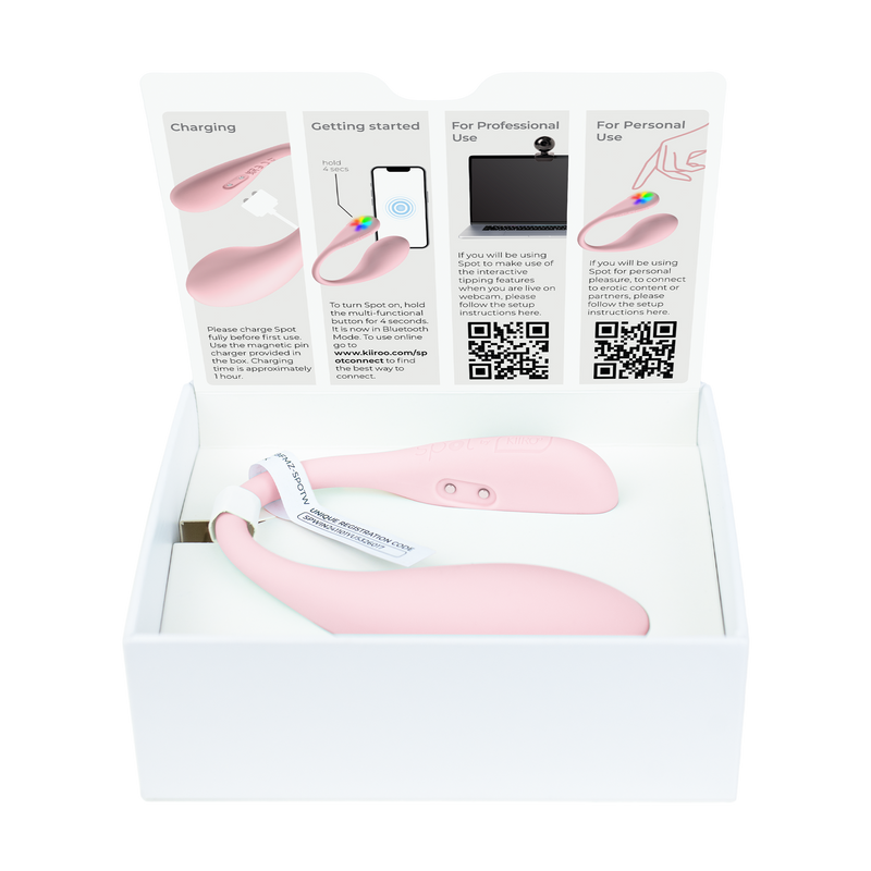 Kiiroo - Spot - Ovetto vibrante interattivo portatile - Kiss Me - Rosa-Erotiekvoordeel.nl