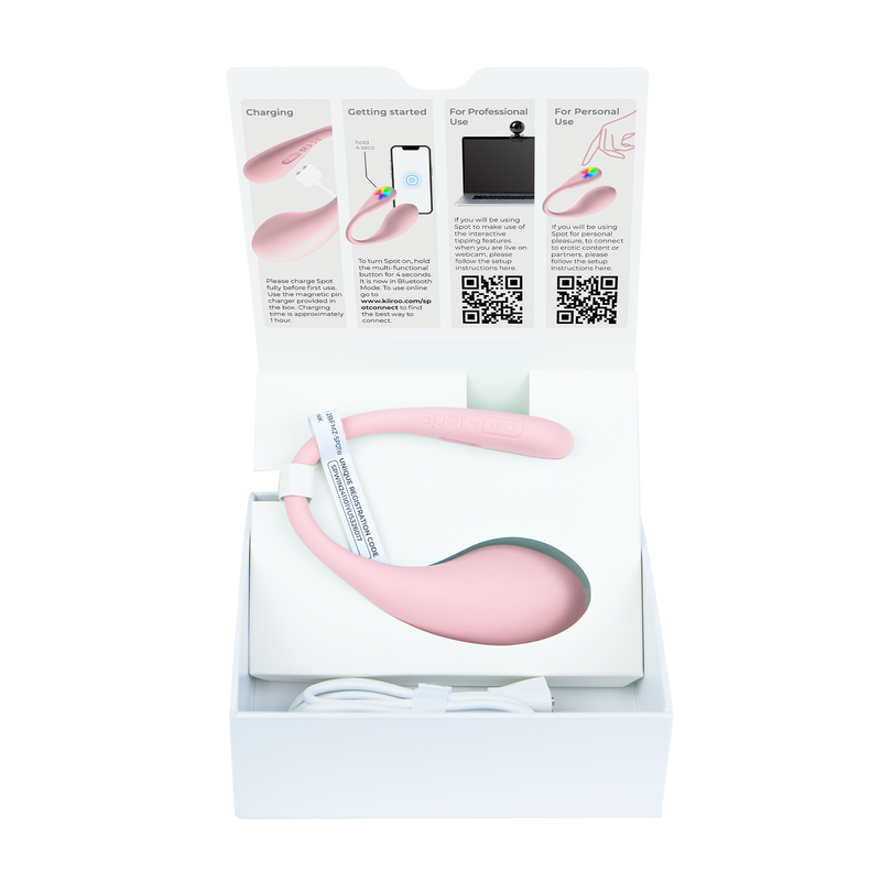 Kiiroo - Spot - Ovetto vibrante interattivo portatile - Kiss Me - Rosa-Erotiekvoordeel.nl