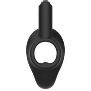 Kink by Doc Johnson - Cock Jock - Anello fallico vibrante in silicone - Diametro 38 mm - Nero - Erotiekvoordeel.nl
