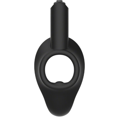 Kink by Doc Johnson - Cock Jock - Vibrerende Siliconen Cockring - Diameter 38 mm - Zwart-Erotiekvoordeel.nl