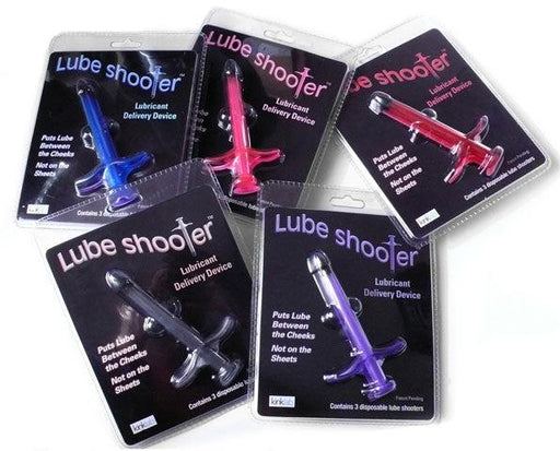 KinkLab - The Lube Shooter - trägt Gleitmittel auf - 3 Stück - Blau - Erotiekvoordeel.nl