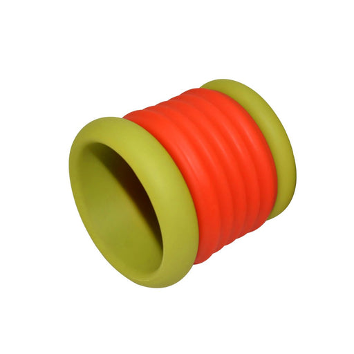 Kiotos - Anillo para el pene y estirador de testículos de silicona 2 en 1 - Extra alto - Rojo/Verde-Erotiekvoordeel.nl