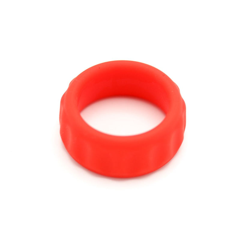 Kiotos - 2 in 1 Siliconen Cockring & Ball Stretcher - Rood/Groen-Erotiekvoordeel.nl