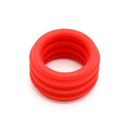 Kiotos - 2-in-1 Silicone Cock Ring & Ball Stretcher - Red/Black-Erotiekvoordeel.nl