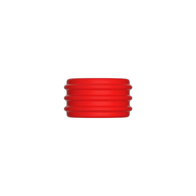 Kiotos - 2-in-1 Silicone Cock Ring & Ball Stretcher - Red/Black-Erotiekvoordeel.nl