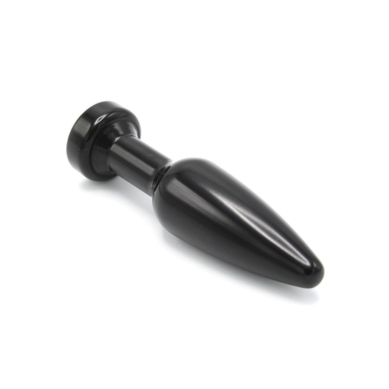 Kiotos - Plug anale in alluminio con cristallo - Nero-Erotiekvoordeel.nl