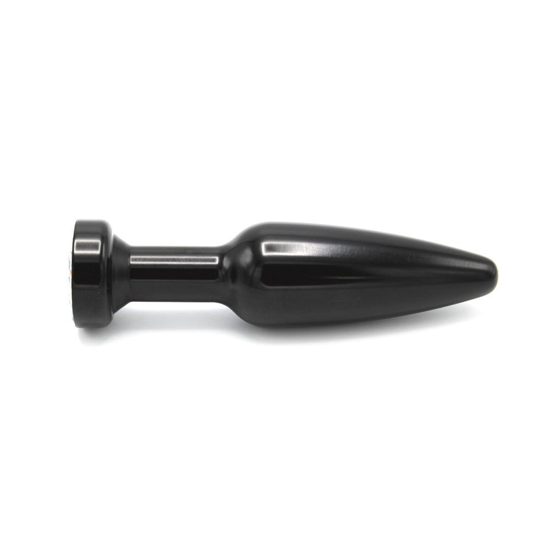 Kiotos - Plug anale in alluminio con cristallo - Nero-Erotiekvoordeel.nl
