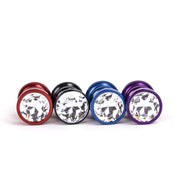 Kiotos - Aluminum Ribbed Butt Plug With Crystal - Blue-Erotiekvoordeel.nl