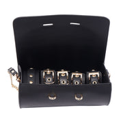 Kiotos - Kit BDSM Fancy da 5 articoli - Borsa di lusso con 5 diversi articoli BDSM - Pelle PU (vegana) - Disponibile in Rosso, rosa e nero - Erotiekvoordeel.nl
