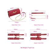 Kiotos - Kit BDSM Fancy da 5 articoli - Borsa di lusso con 5 diversi articoli BDSM - Pelle PU (vegano) - Disponibile in Rosso, rosa e nero - Erotiekvoordeel.nl